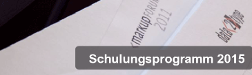 data2type-Schulungsprogramm für 2015 - Seminare und Tutorials zu XML Programm für 2015 - Schulungen zu XML